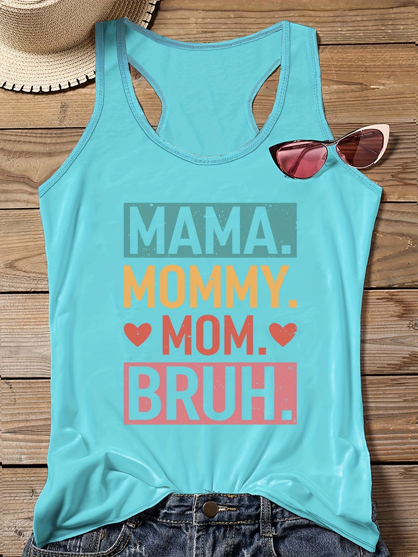 Women's Plus Size Letter Print Tank Top