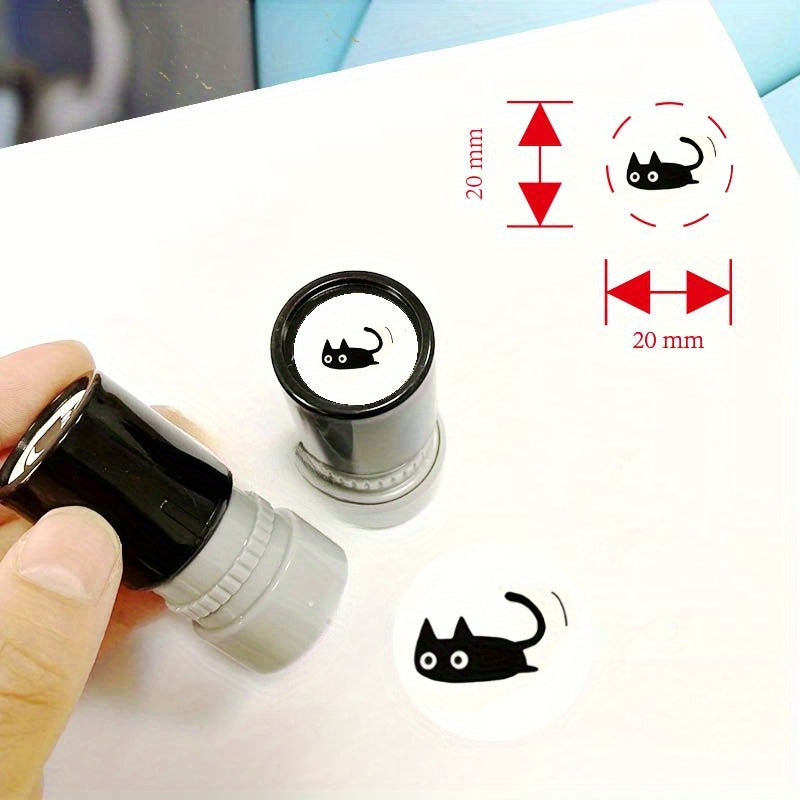 20mm Cat Stamp with Whiskers for Teacher Rewards & Encouragement