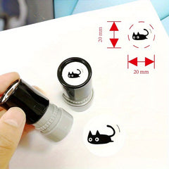 20mm Cat Stamp with Whiskers for Teacher Rewards & Encouragement