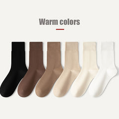 6 Pairs Warm Crew-Length Winter Socks for Women