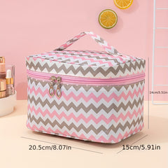Ripple Pattern Makeup Bag Travel Toiletry Cosmetic Bag Large Capacity
