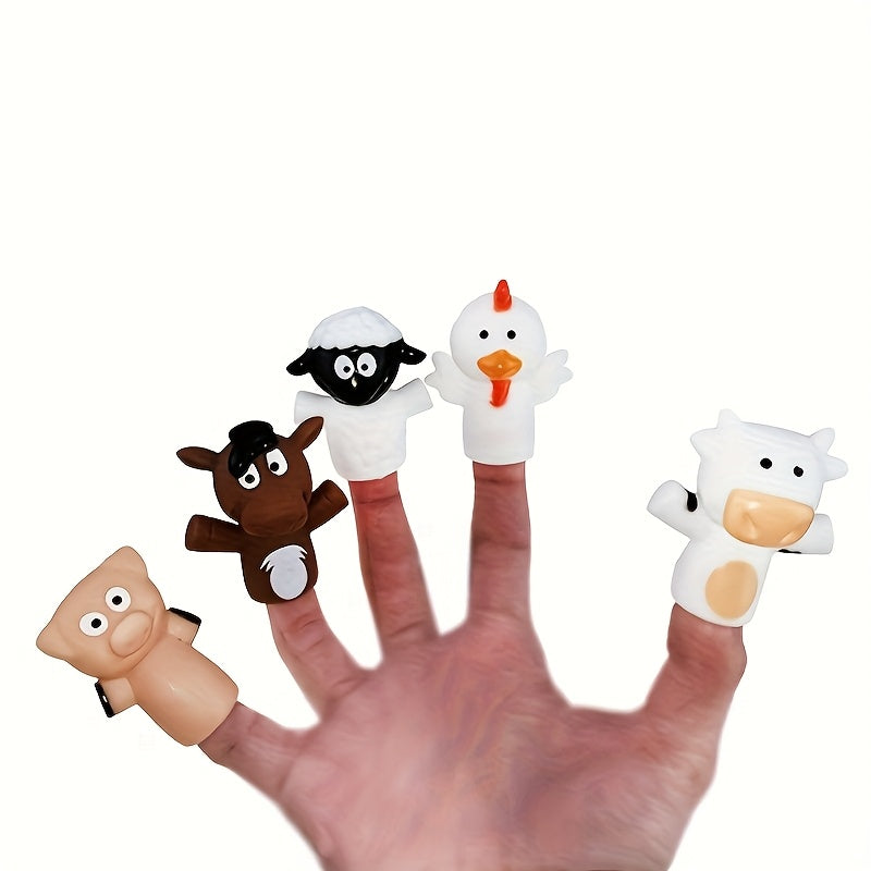 10-Pack Animal Finger Puppet Sets Educational Toy