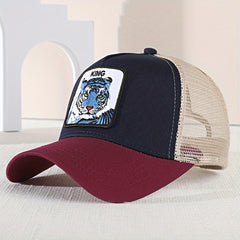 Animal Embroidery Baseball Cap Mesh Peaked Cap
