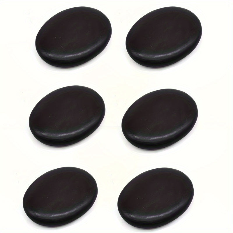 6pcs Large Hot Massage Stones for Home and Professional Hydrotherapy