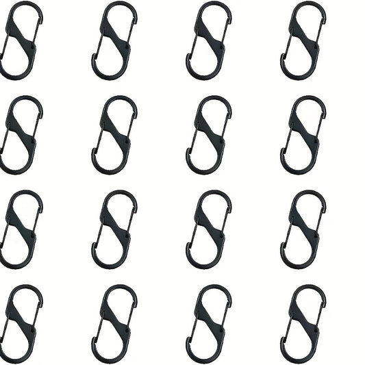 20pcs Small Carabiner Clips Key Double Clip Hook Alloy Carabiners Spring Clip