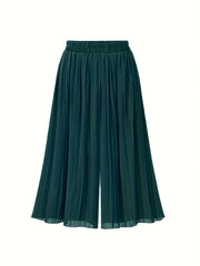  Wide Leg Trousers Elastic High Rise Pleated