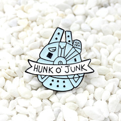 Funny HUNK O' JUNK Hand-lettered Brooch