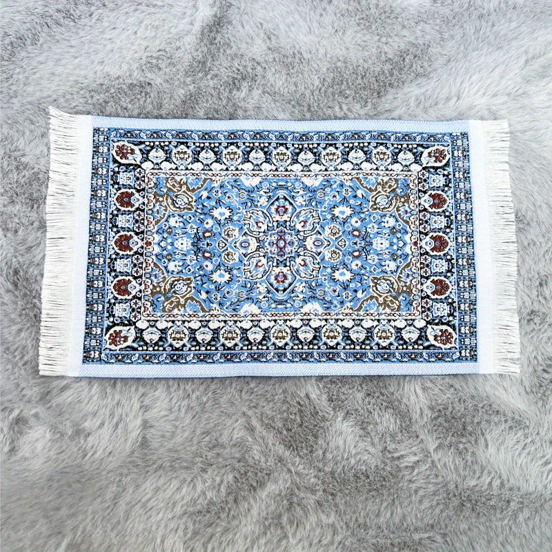 Vibrant Dollhouse Rug 1pc Compact Durable Textile for Decor