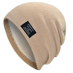 Plus Velvet Knitted Beanie Winter Outdoor Windproof Hat