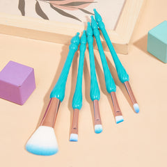 5pc Gourd Handle Makeup Brush Set for Eyebrows Eyeshadow Concealer