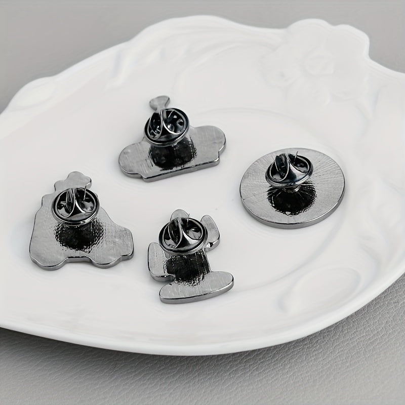 Cactus Car Forest Brooch Set Clothing Accessories Men