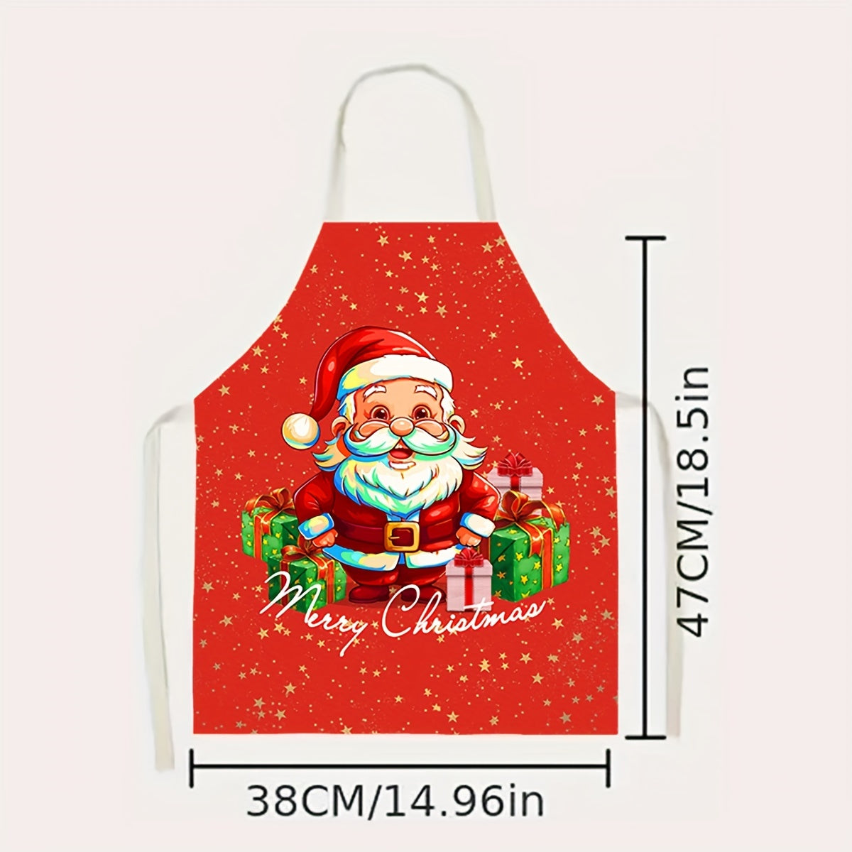 Polyester Apron Merry Chrismas Santa Claus Gift Apron
