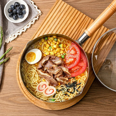 Yukihira Saucepan 7.87 Stainless Steel Nonstick Pot with Wooden Handle