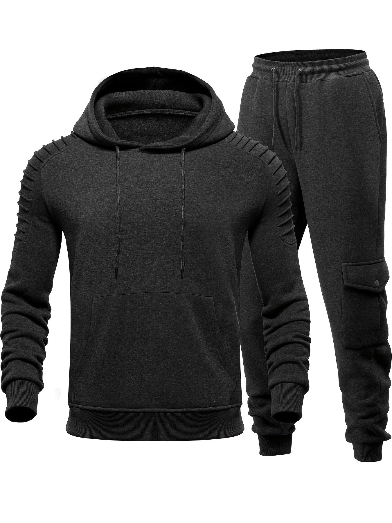 Men's 2 Piece Hoodie Sweatsuit Sets Jogging Athletic Suits