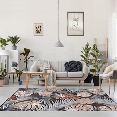 Maple Leaf Pattern Area Rug Soft Carpet for Living Room Bedroom