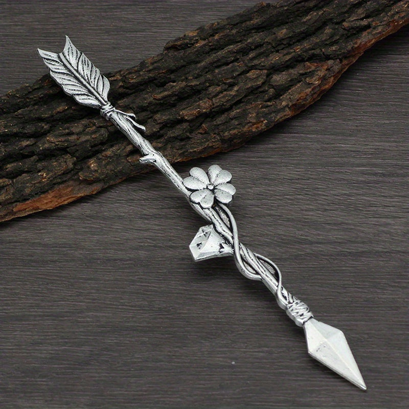 Viking Style Sword Hairpin Silvery Barrette Hair Stick