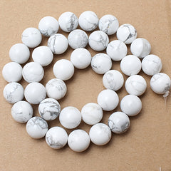 4-10mm Howlite Stone Beads Round Loose Beads for Jewelry Making 15"