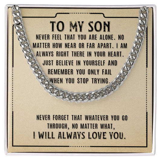 Son Necklace Titanium Steel Boys Birthday Gift