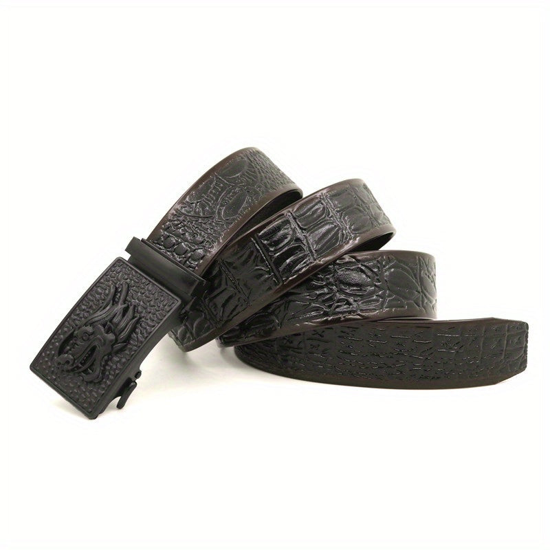 Automatic Slider Dragon Buckle Belt for Men