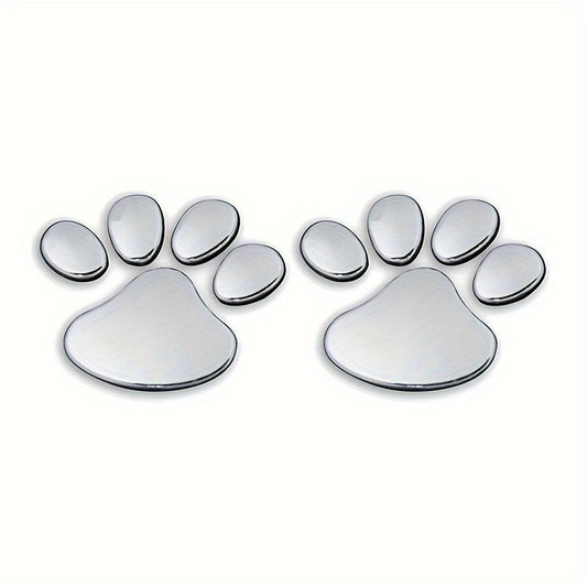 2pcs Car Sticker Paw 3D Animal Footprint Decal PVC Emblem Auto Accessories