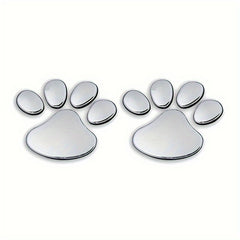 2pcs Car Sticker Paw 3D Animal Footprint Decal PVC Emblem Auto Accessories
