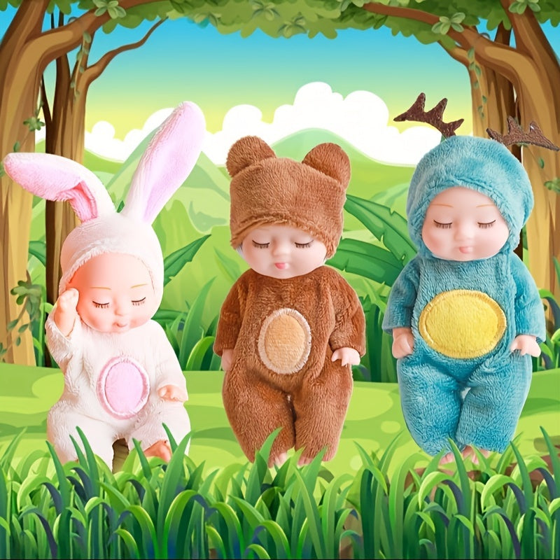 Companion Mini Reborn Animal Doll 1pc Plush Toy Sleeping Companion for Ages 3-6