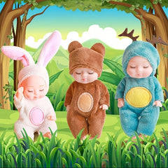 Companion Mini Reborn Animal Doll 1pc Plush Toy Sleeping Companion for Ages 3-6