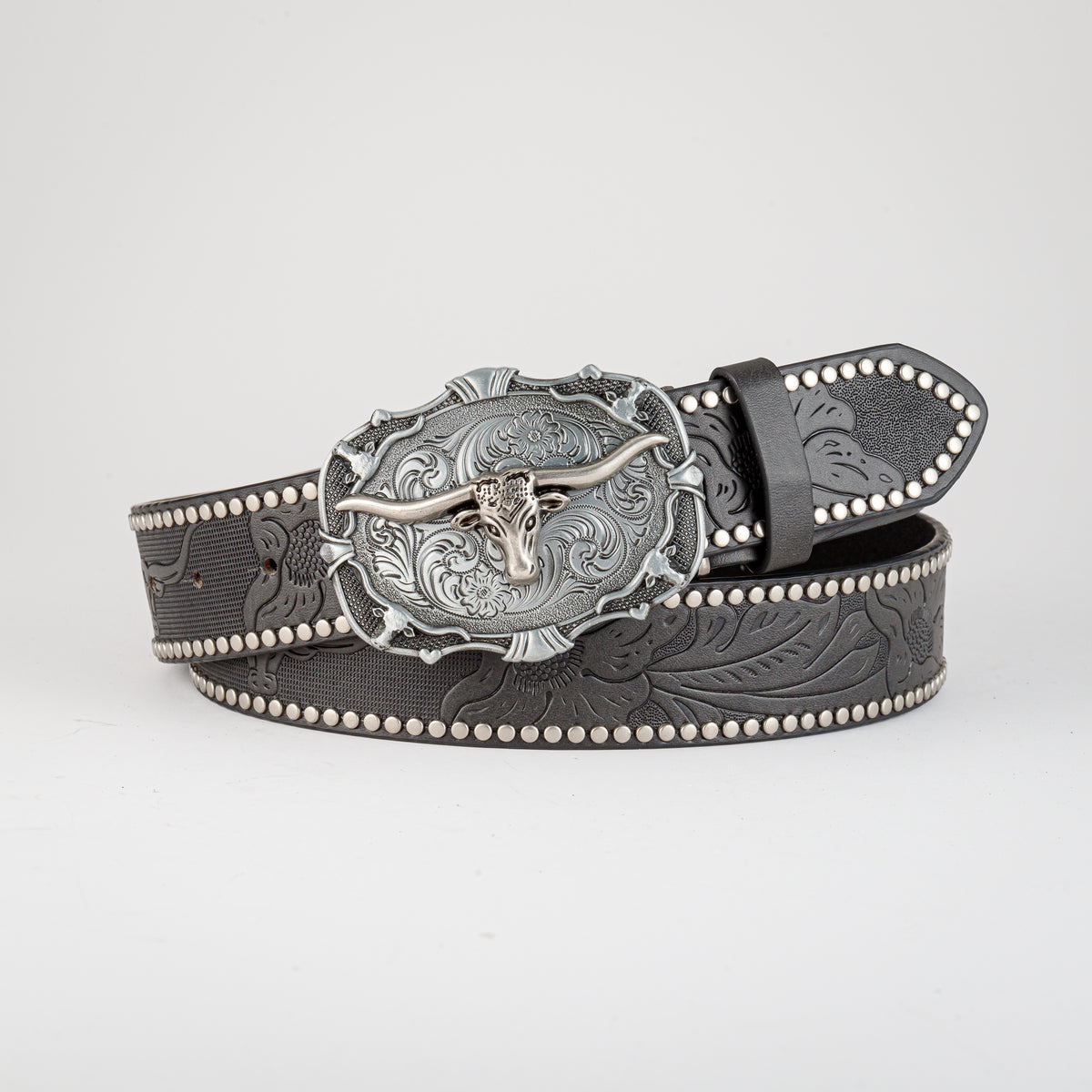 Men's Retro Bull Head Buckle Belt Business Casual Decorative Belt
