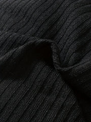 Girl's Rib Knit Elastane High Elastic Waist Casual Trousers