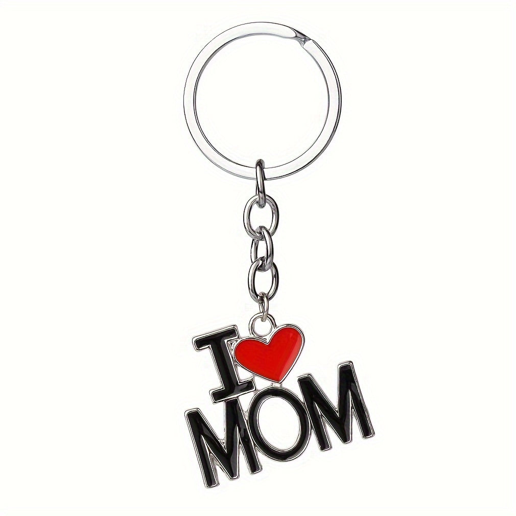 LOVE MY PAPA MAMA DAD MOM Metal Keychain Gift