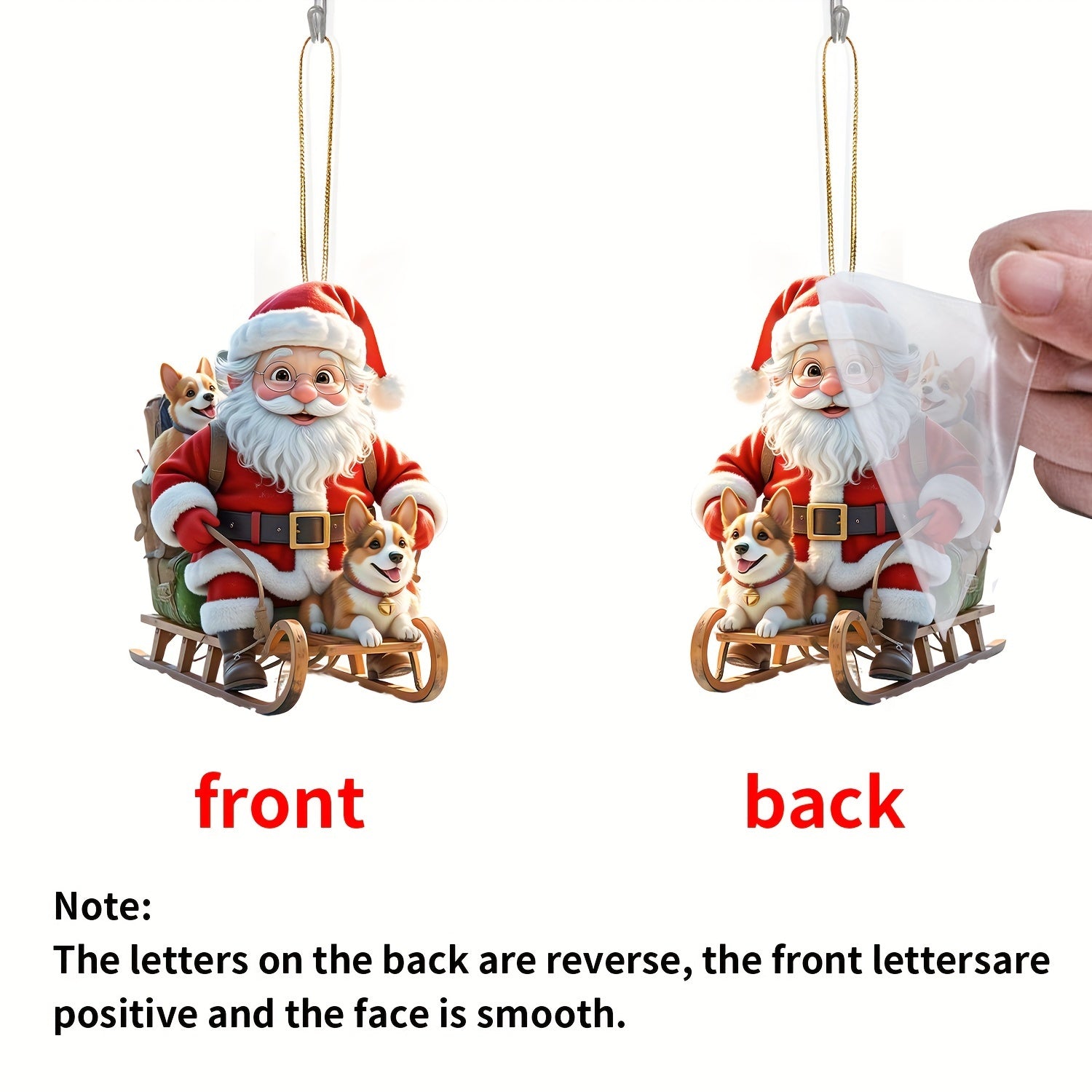 Santa Claus Car Mirror Charm - Christmas Decor