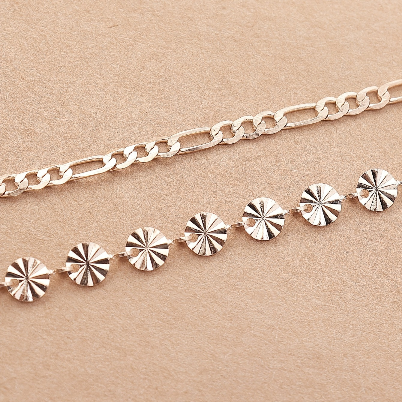 2 Pcs Sunflower Anklet Set Minimalist Foot Jewelry