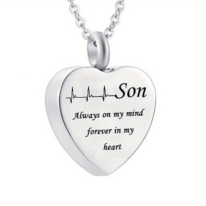 Dad Heart Cremation Urn Necklace For Ashes