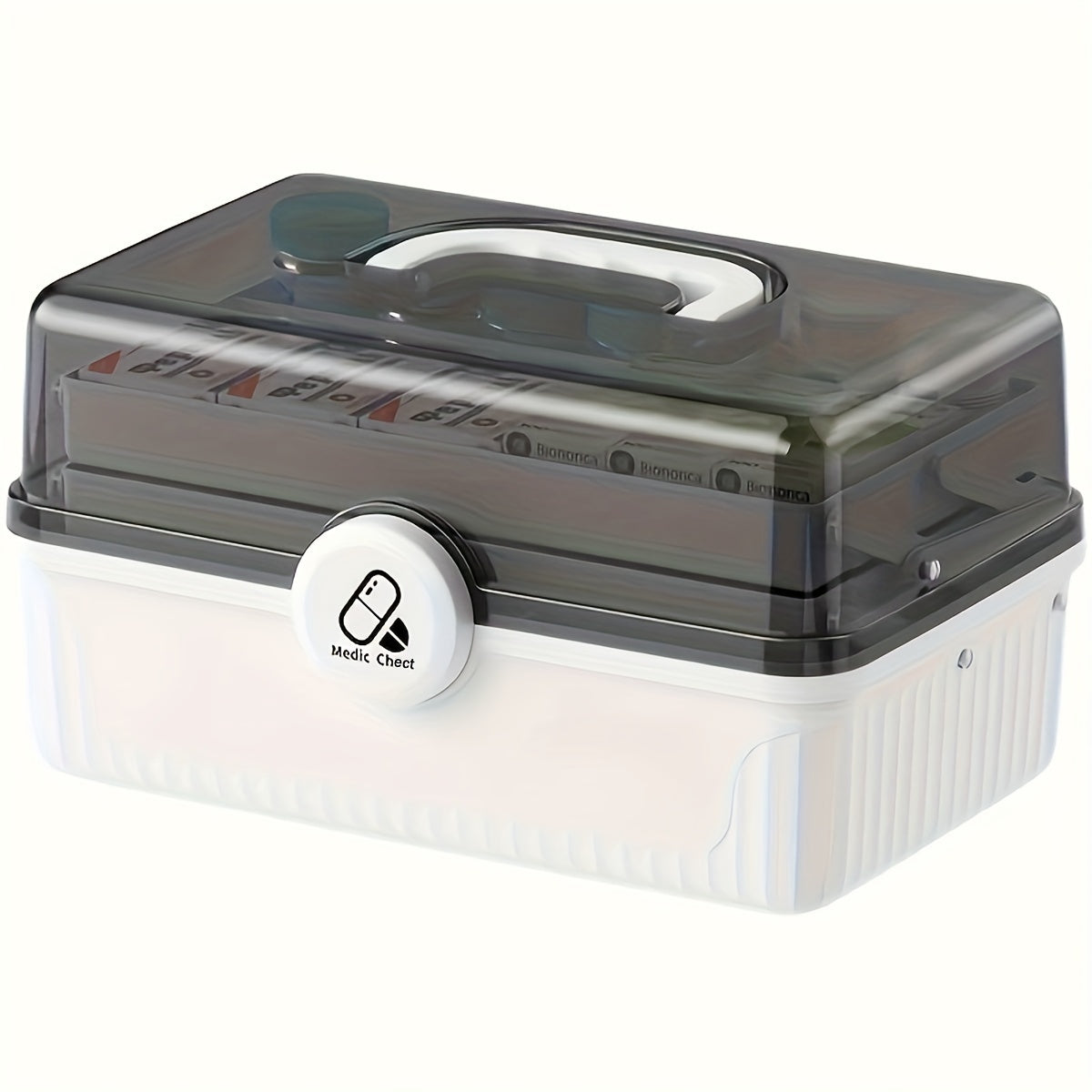 Large Plastic Storage Case w/ 3-layer Tray & Tool Suit