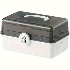 Large Plastic Storage Case w/ 3-layer Tray & Tool Suit