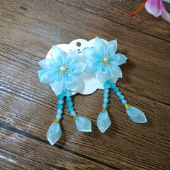 Chinese Style Flower Hair Clip Pendant Non-slip French Barrette