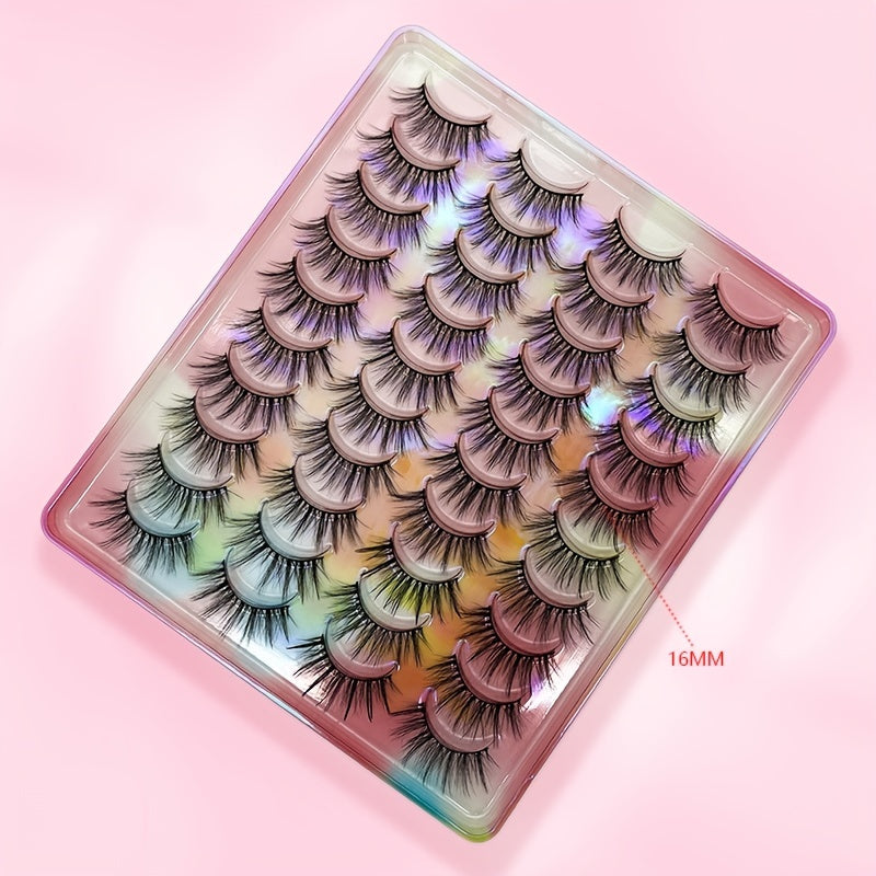 20 Pairs 3D Faux Mink False Lashes for Natural & Dramatic Makeup Look