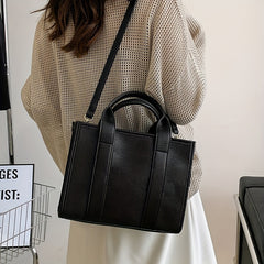 Classic Top Handle Satchel Purse PU Leather Handbag