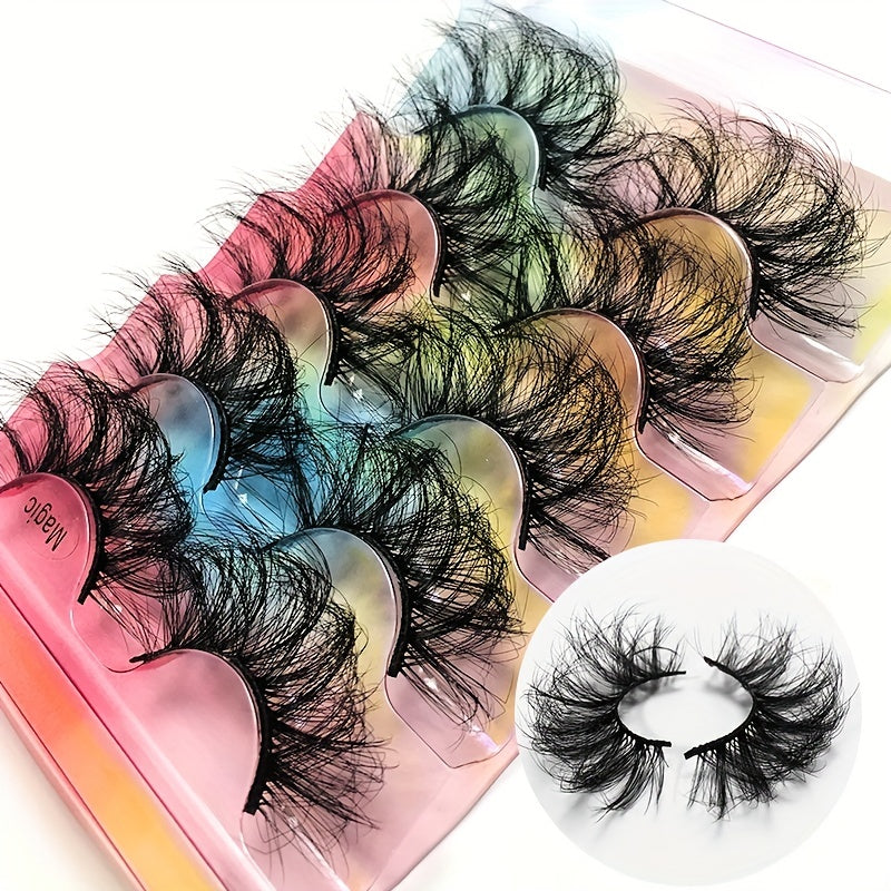 5 Pairs 8D Layer Thick Volume False Eyelashes for Party Makeup