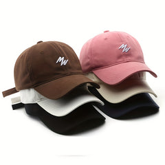 Embroidered Duck Tongue Cap Outdoor Sun Hat Baseball Cap