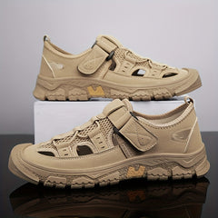 Men's Outdoor Hiking Sandals Hook & Loop Non Slip Beach Shoes Spring Summer