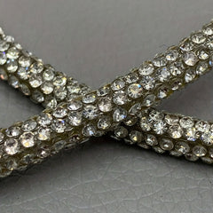 Glitter Rhinestone & Faux Pearl Decor Strap Stylish Purse Strap