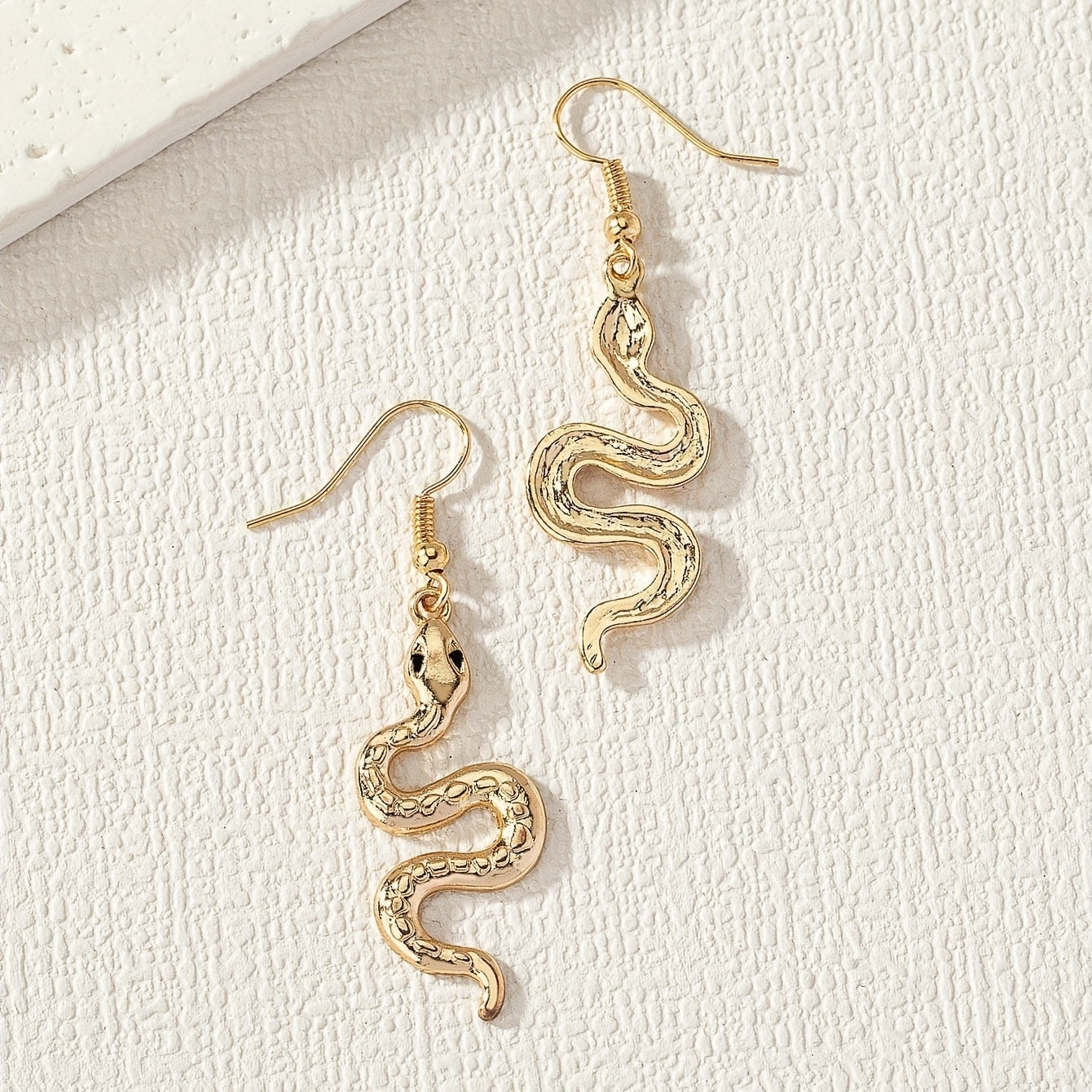 Minimalist Snake Shaped Earrings For Men, Daily Decoration