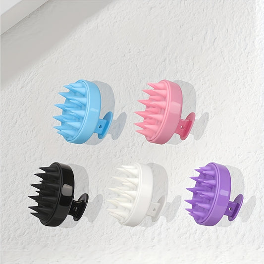 Silicone Tooth Shampoo Brush Hair Washing Scalp Massager