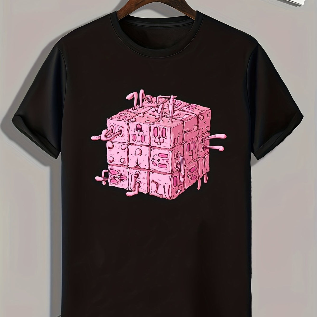 Cube Print Men's Graphic T shirt Casual Comfy Tees For Summer