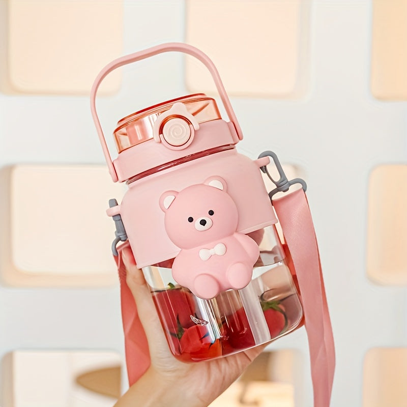 Bear Plastic Water Cup Leakproof Outdoor Portable Bottle