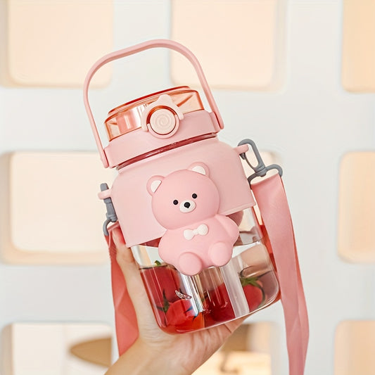 Bear Plastic Water Cup Leakproof Outdoor Portable Bottle