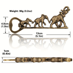 Elephant Bottle Opener Bronze Elephant Family For Men Women