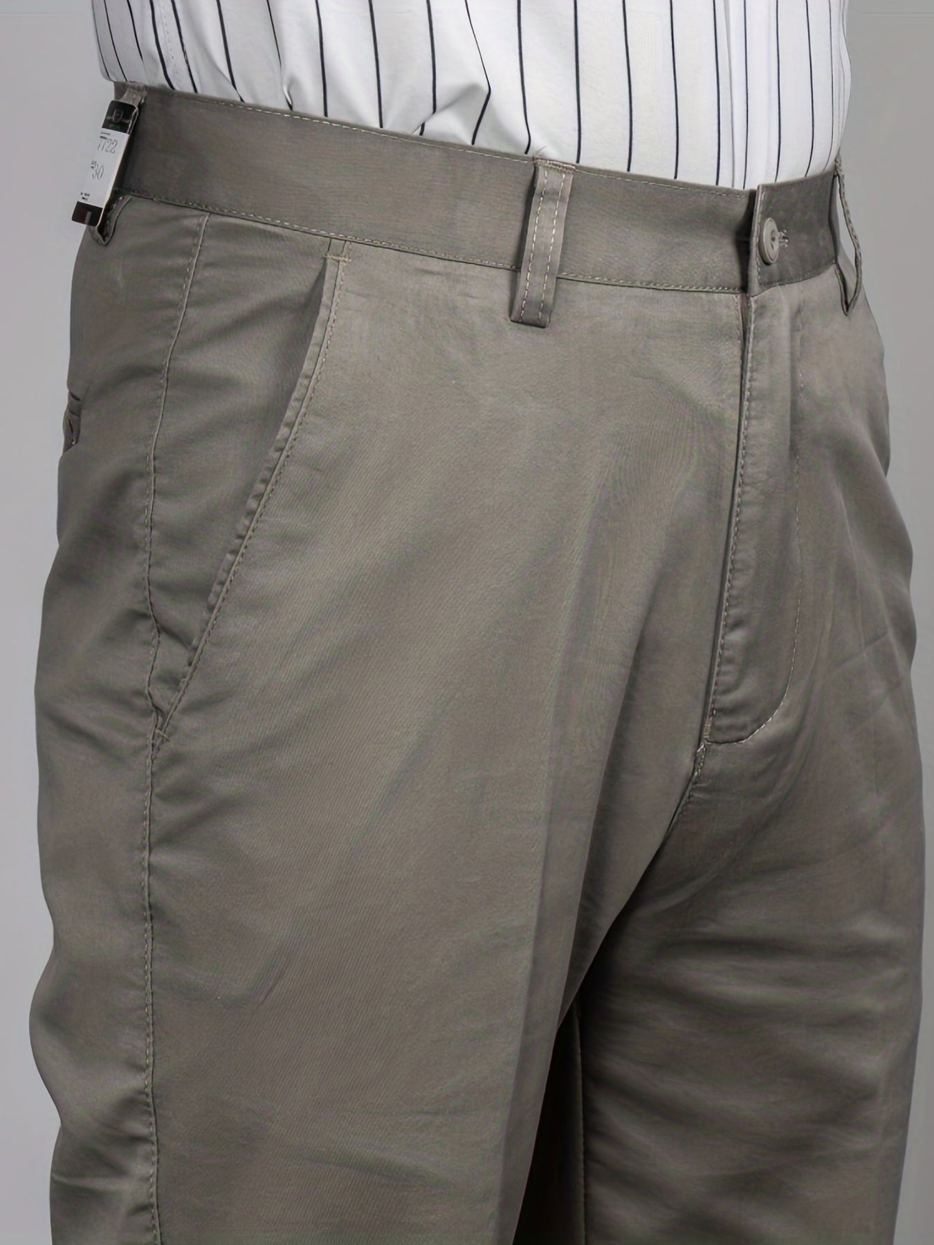 Men's Straight Leg Trousers Relax Fit Pants for Business Formal Summer