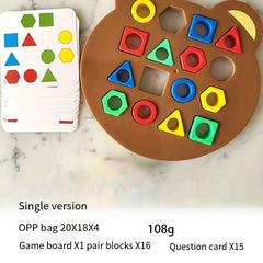 Early Education Puzzle Bear Geometric Shape Table Game